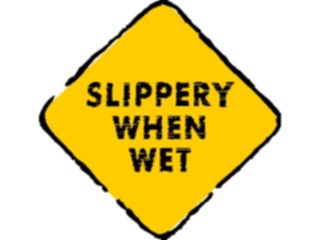 Sticker Custom Preview Image #111174 Road Signs Brush Stroke Slippery When Wet2