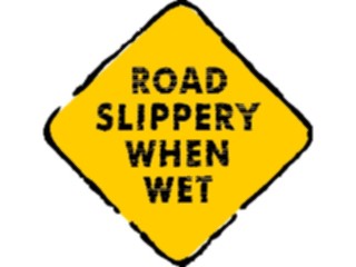 Sticker Custom Preview Image #111175 Road Signs Brush Stroke Slippery When Wet3