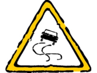 Sticker Custom Preview Image #111176 Road Signs Brush Stroke Slippery When Wet4