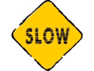 Sticker Custom Preview Image #111177 Road Signs Brush Stroke Slow1