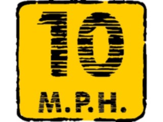 Sticker Custom Preview Image #111180 Road Signs Brush Stroke Speed10 M P H