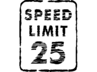 Sticker Custom Preview Image #111196 Road Signs Brush Stroke Speed Limit251