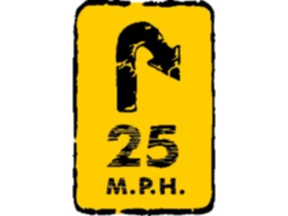 Sticker Custom Preview Image #111198 Road Signs Brush Stroke Speed Limit253