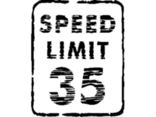 Sticker Custom Preview Image #111204 Road Signs Brush Stroke Speed Limit353