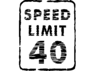 Sticker Custom Preview Image #111205 Road Signs Brush Stroke Speed Limit40