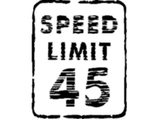 Sticker Custom Preview Image #111206 Road Signs Brush Stroke Speed Limit45