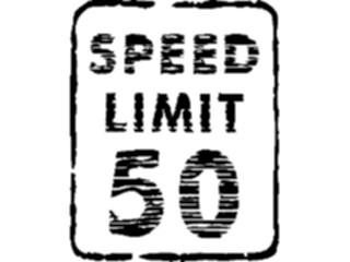 Sticker Custom Preview Image #111207 Road Signs Brush Stroke Speed Limit50