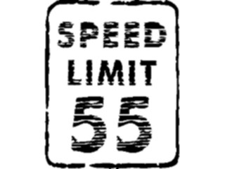 Sticker Custom Preview Image #111208 Road Signs Brush Stroke Speed Limit55