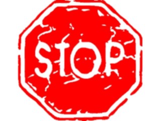 Sticker Custom Preview Image #111216 Road Signs Brush Stroke Stop3