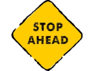 Sticker Custom Preview Image #111218 Road Signs Brush Stroke Stop Ahead2