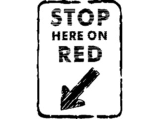 Sticker Custom Preview Image #111219 Road Signs Brush Stroke Stop Hereon Red