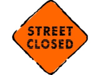 Sticker Custom Preview Image #111221 Road Signs Brush Stroke Street Closed