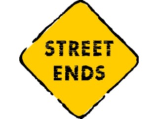 Sticker Custom Preview Image #111222 Road Signs Brush Stroke Street Ends