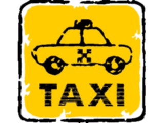 Sticker Custom Preview Image #111227 Road Signs Brush Stroke Taxi Stop2