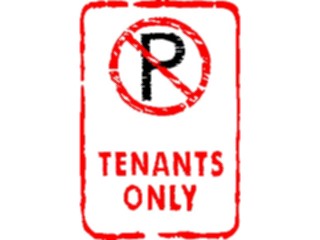 Sticker Custom Preview Image #111242 Road Signs Brush Stroke Tenant Parking1