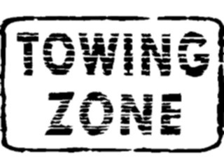 Sticker Custom Preview Image #111248 Road Signs Brush Stroke Towing Zone