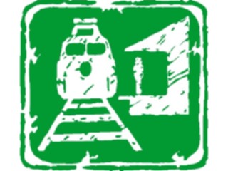 Sticker Custom Preview Image #111253 Road Signs Brush Stroke Train Station1