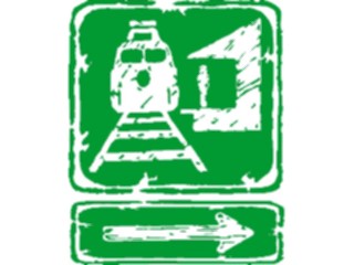 Sticker Custom Preview Image #111255 Road Signs Brush Stroke Train Station3