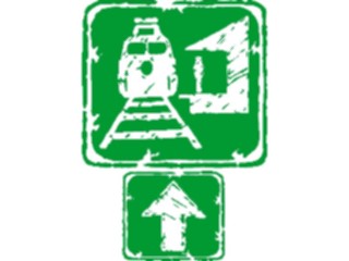 Sticker Custom Preview Image #111256 Road Signs Brush Stroke Train Station4