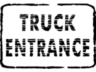 Sticker Custom Preview Image #111257 Road Signs Brush Stroke Truck Entrance