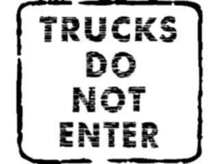 Sticker Custom Preview Image #111259 Road Signs Brush Stroke Trucks Do Not Enter
