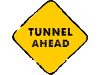 Sticker Custom Preview Image #111262 Road Signs Brush Stroke Tunnel Ahead