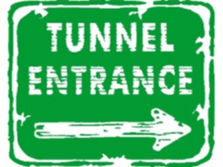 Sticker Custom Preview Image #111264 Road Signs Brush Stroke Tunnel Entrance2