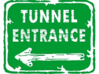 Sticker Custom Preview Image #111265 Road Signs Brush Stroke Tunnel Entrance3