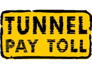 Sticker Custom Preview Image #111266 Road Signs Brush Stroke Tunnel Pay Toll