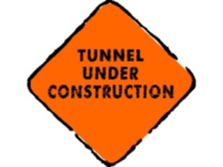 Sticker Custom Preview Image #111267 Road Signs Brush Stroke Tunnel Under Construction