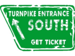 Sticker Custom Preview Image #111269 Road Signs Brush Stroke Turnpike Entrance South