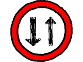 Sticker Custom Preview Image #111270 Road Signs Brush Stroke Two Way Traffic1