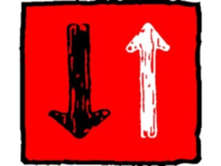 Sticker Custom Preview Image #111271 Road Signs Brush Stroke Two Way Traffic2