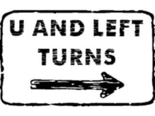 Sticker Custom Preview Image #111275 Road Signs Brush Stroke U Left Turns3