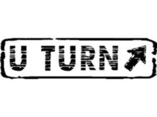 Sticker Custom Preview Image #111276 Road Signs Brush Stroke U Turn1