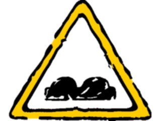 Sticker Custom Preview Image #111282 Road Signs Brush Stroke Uneven Road