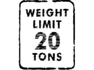 Sticker Custom Preview Image #111288 Road Signs Brush Stroke Weight Limit20 Tons