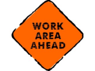 Sticker Custom Preview Image #111292 Road Signs Brush Stroke Work Area Ahead1