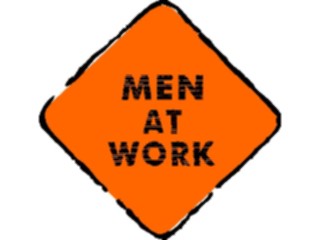 Sticker Custom Preview Image #111297 Road Signs Brush Stroke Work Menat Work