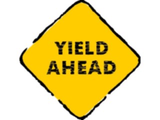 Sticker Custom Preview Image #111303 Road Signs Brush Stroke Yield Ahead2