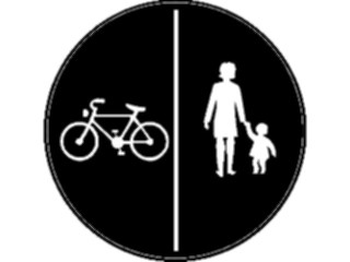 Sticker Custom Preview Image #111342 Road Signs Road Signs Bike Lane Pedestrians