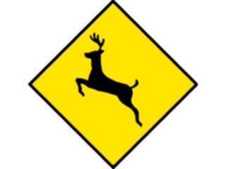 Sticker Custom Preview Image #111369 Road Signs Road Signs Caution Deer Crossing2