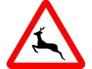 Sticker Custom Preview Image #111370 Road Signs Road Signs Caution Deer Crossing3