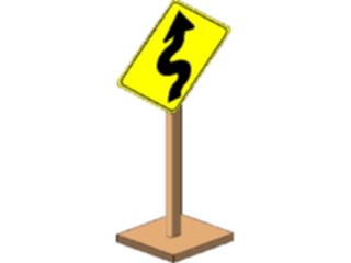 Sticker Custom Preview Image #111393 Road Signs Road Signs Curves Ahead