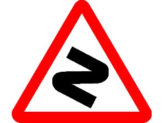 Sticker Custom Preview Image #111395 Road Signs Road Signs Dangerous Bend