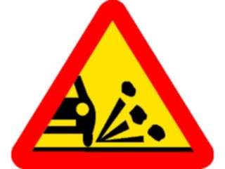 Sticker Custom Preview Image #111543 Road Signs Road Signs Loose Gravel2