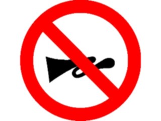 Sticker Custom Preview Image #111562 Road Signs Road Signs No Audible Warning