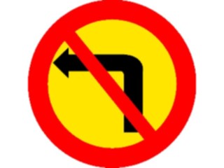Sticker Custom Preview Image #111577 Road Signs Road Signs No Left Turn2