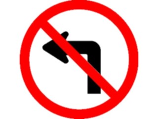 Sticker Custom Preview Image #111580 Road Signs Road Signs No Left Turn5