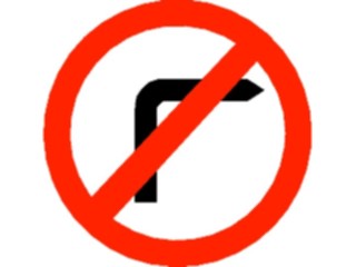 Sticker Custom Preview Image #111604 Road Signs Road Signs No Right Turn2